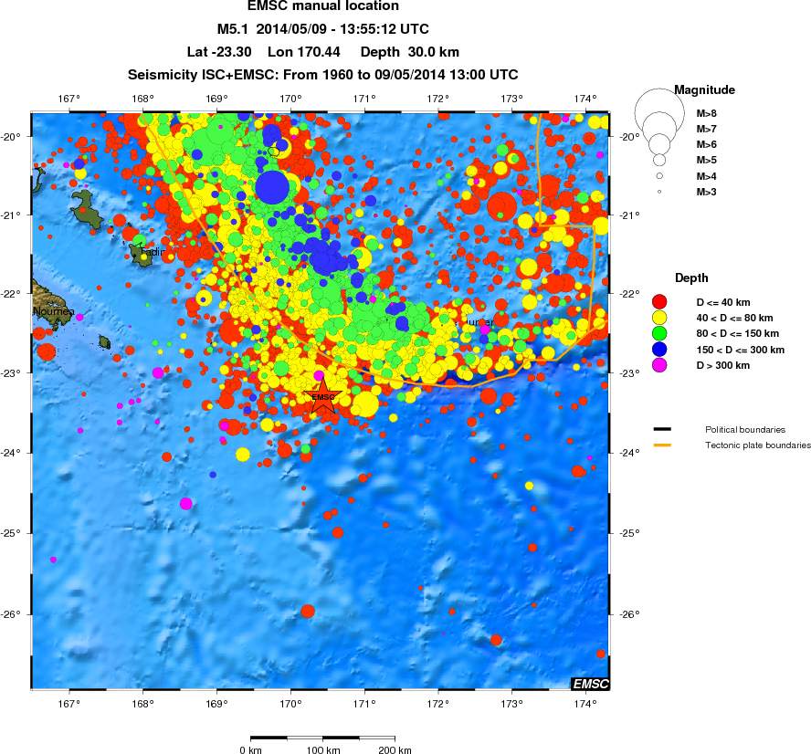 regional historical seismicity