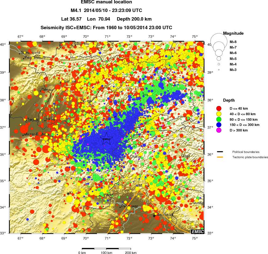 regional historical seismicity