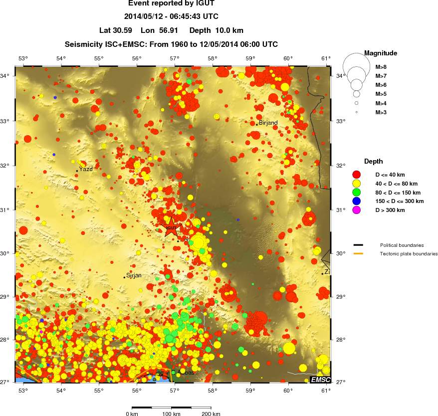 regional historical seismicity