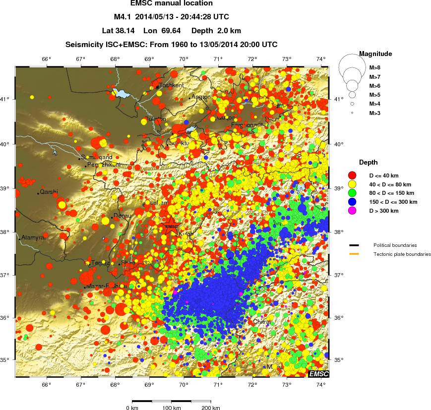 regional historical seismicity
