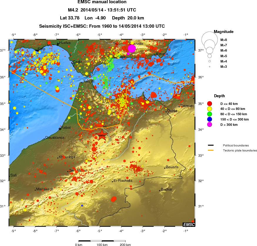regional historical seismicity