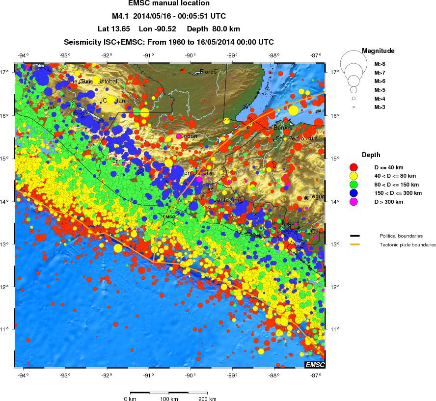 regional historical seismicity