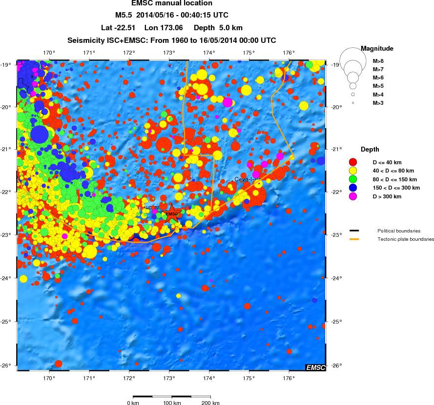 regional historical seismicity