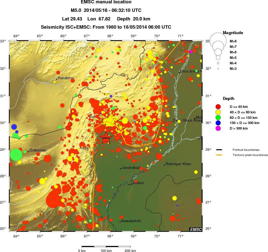 regional historical seismicity