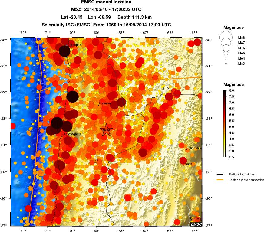 regional magnitude historical seismicity