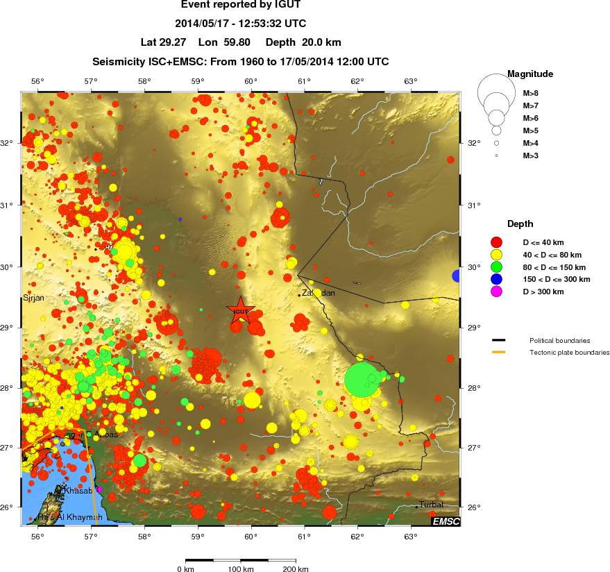 regional historical seismicity