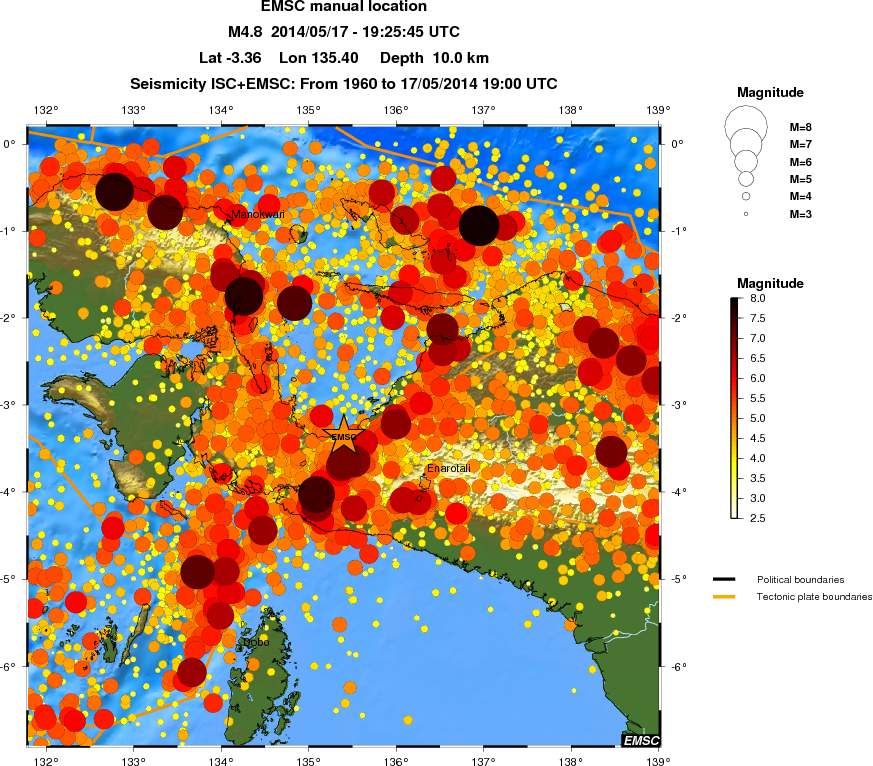 regional magnitude historical seismicity