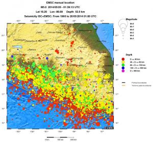 regional historical seismicity