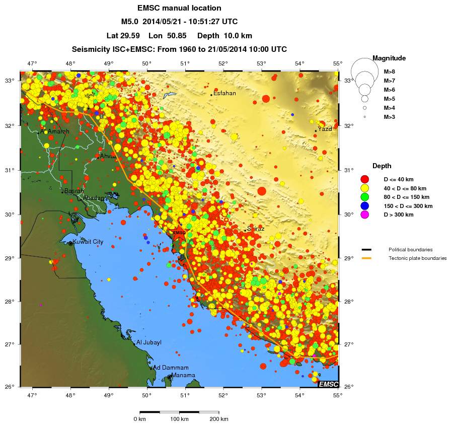 regional historical seismicity