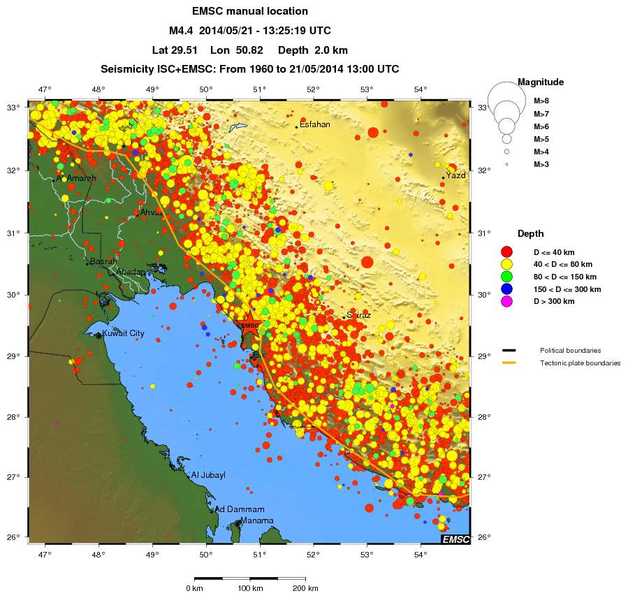 regional historical seismicity