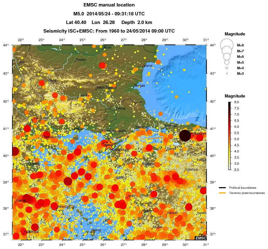 regional magnitude historical seismicity