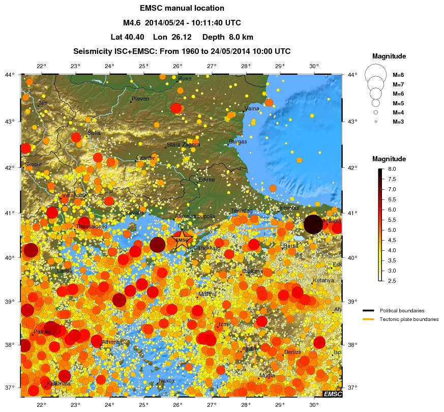 regional magnitude historical seismicity