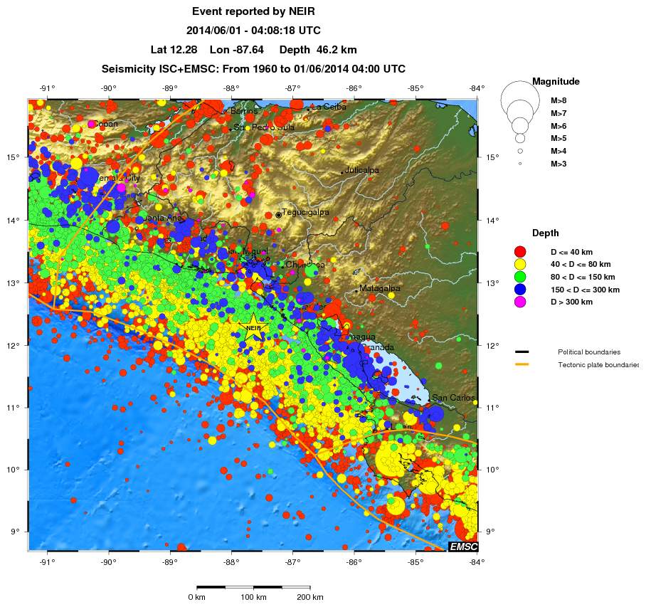 regional historical seismicity