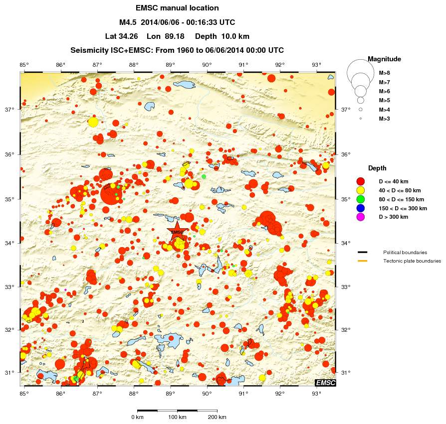 regional historical seismicity