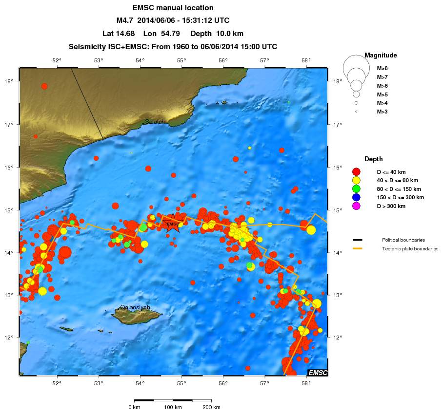 regional historical seismicity