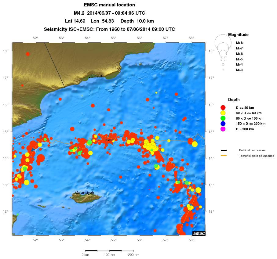 regional historical seismicity
