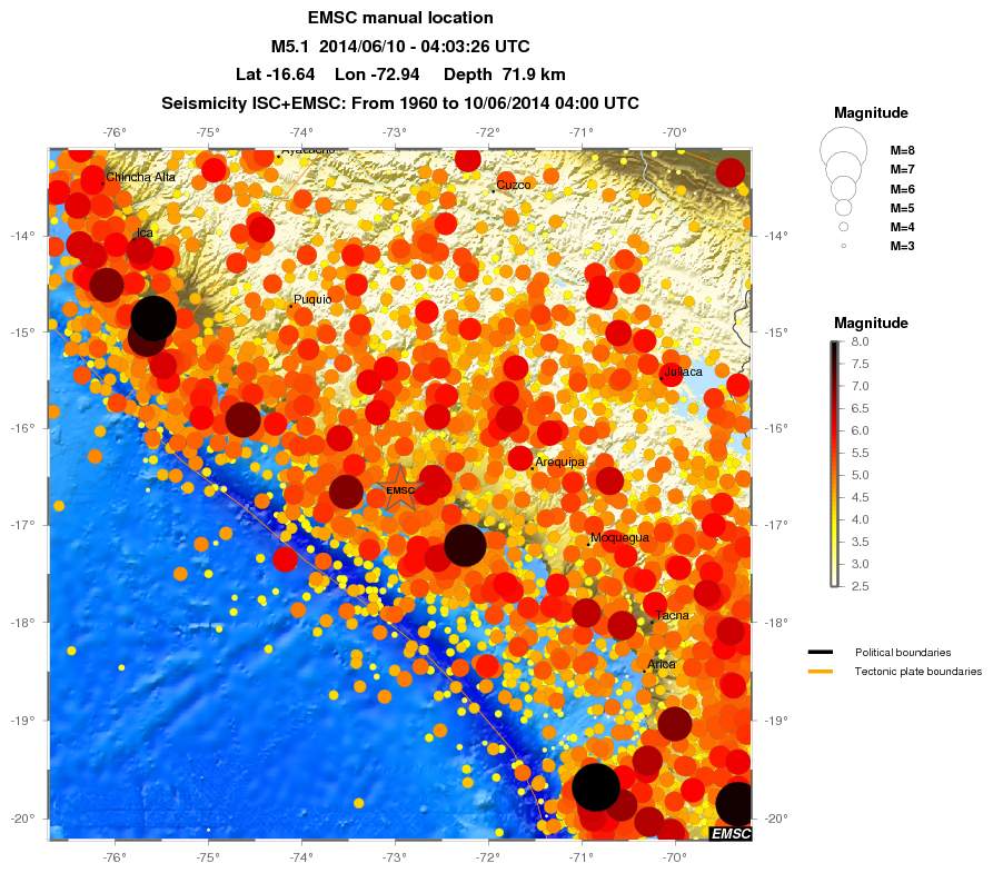 regional magnitude historical seismicity