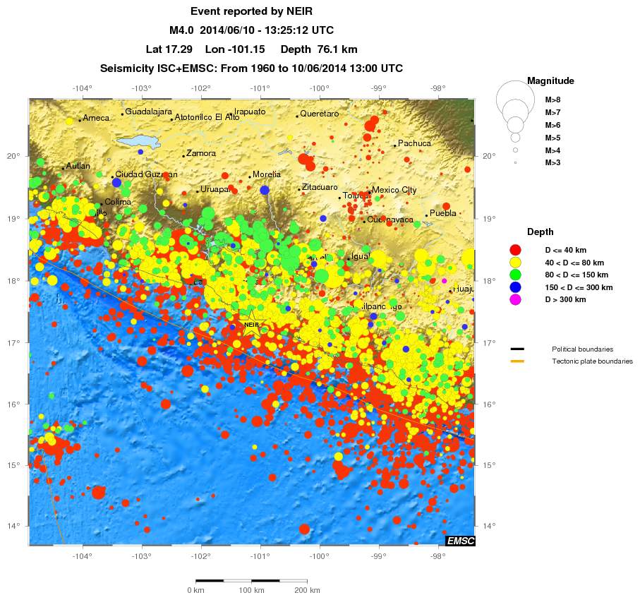 regional historical seismicity