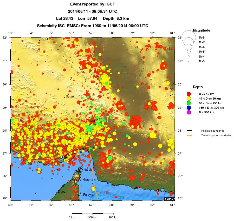 regional historical seismicity