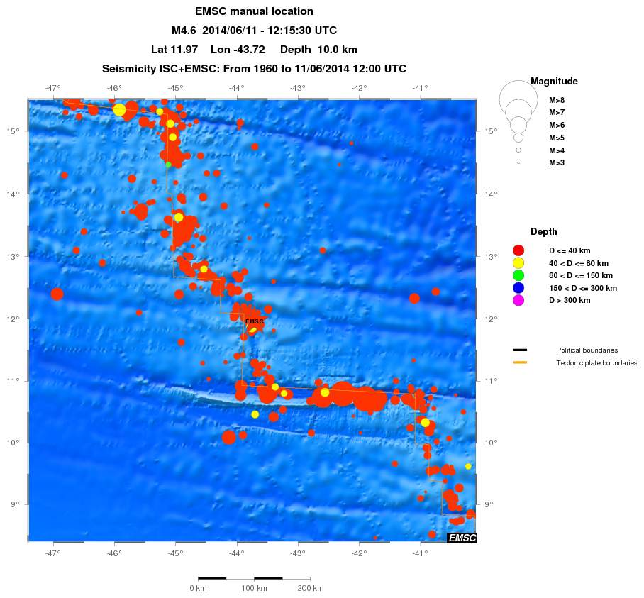 regional historical seismicity