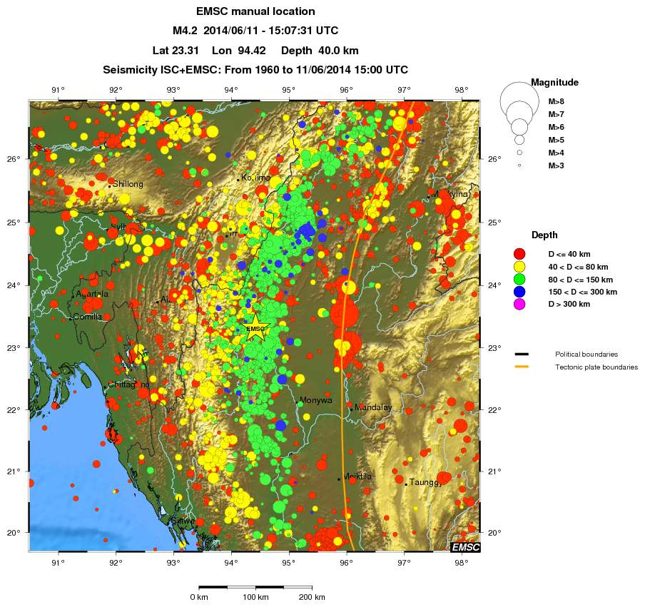 regional historical seismicity