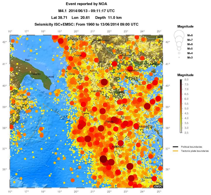 regional magnitude historical seismicity