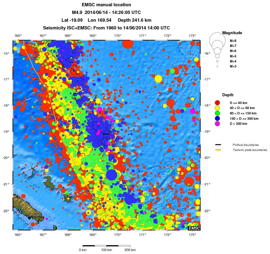 regional historical seismicity