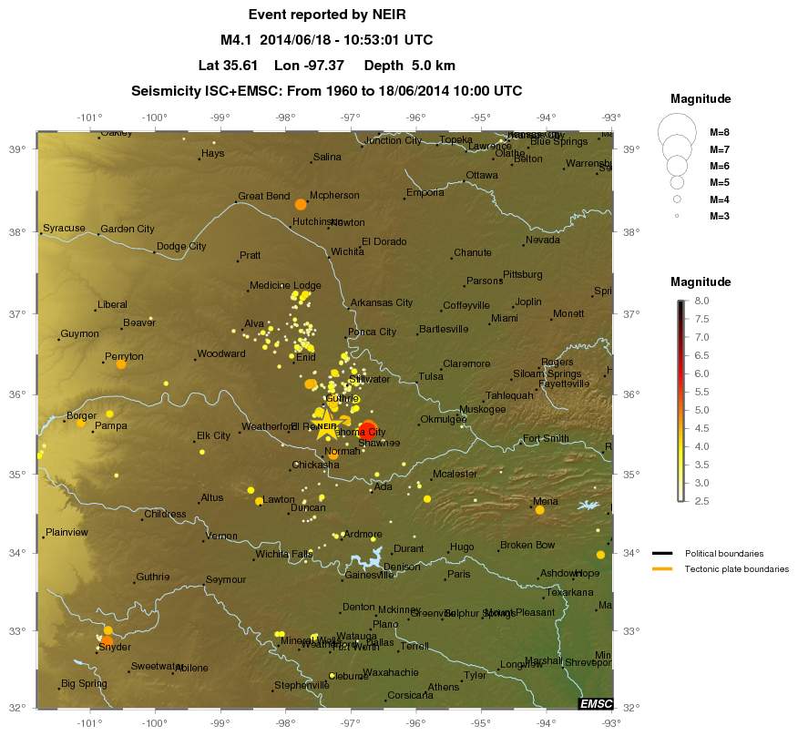 regional magnitude historical seismicity