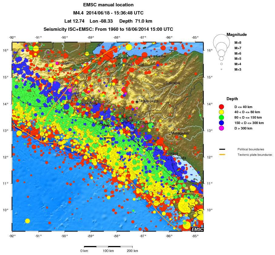 regional historical seismicity