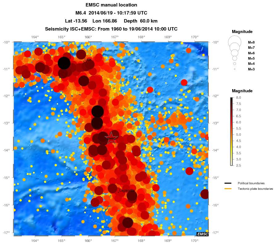 regional magnitude historical seismicity