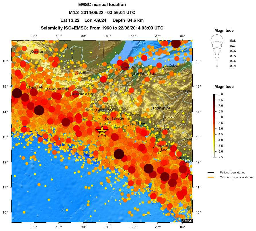 regional magnitude historical seismicity