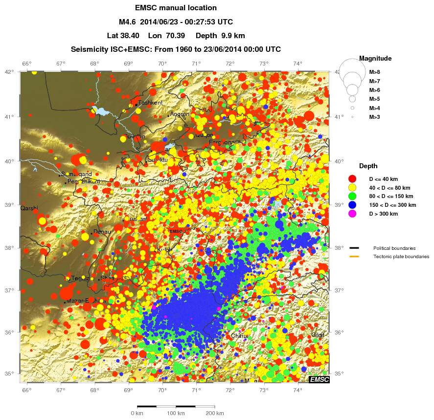 regional historical seismicity