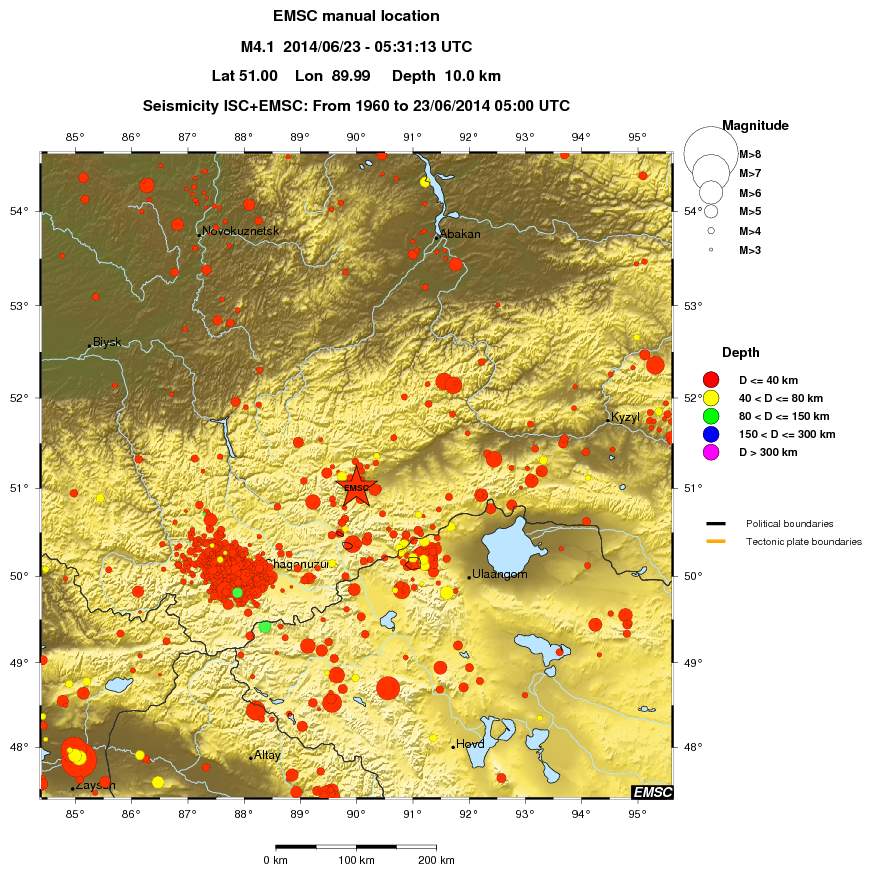 regional historical seismicity