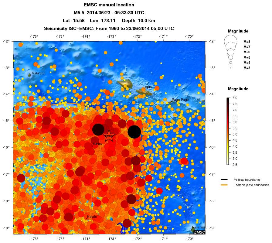 regional magnitude historical seismicity