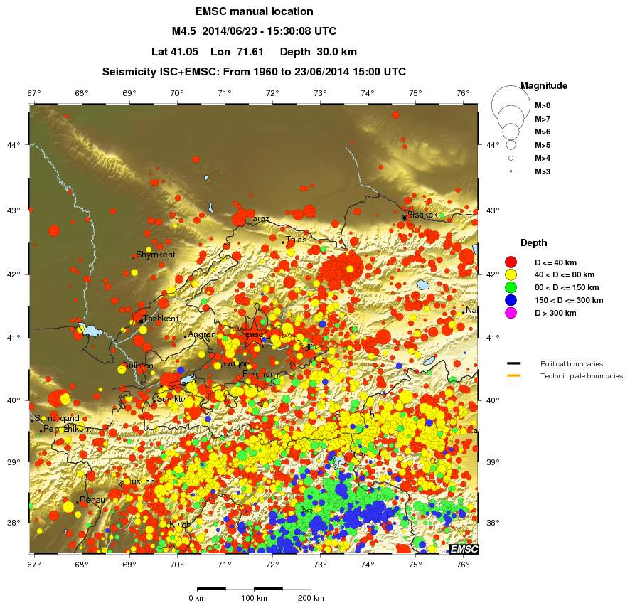 regional historical seismicity