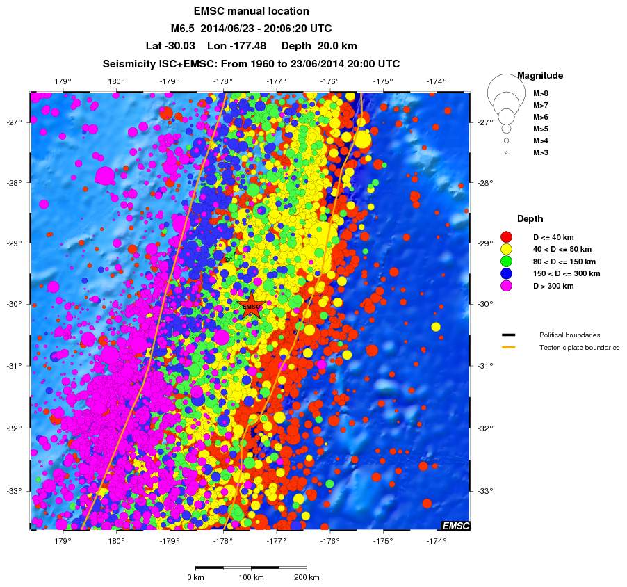 regional historical seismicity