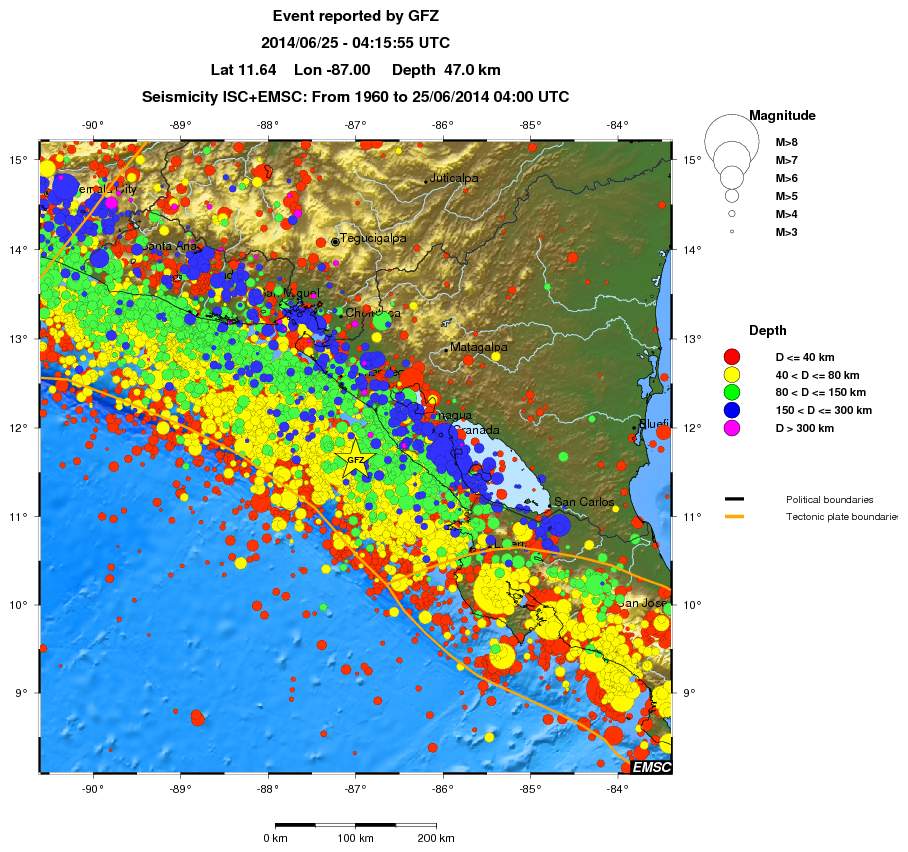 regional historical seismicity
