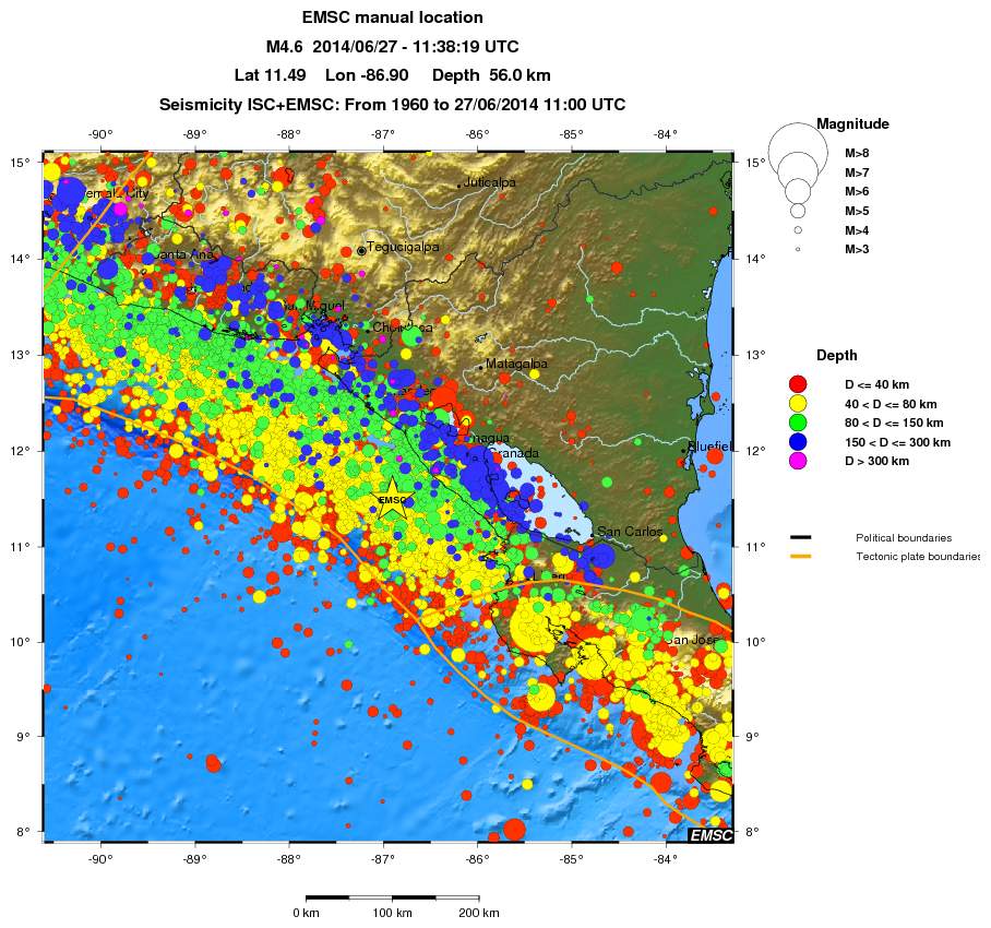 regional historical seismicity
