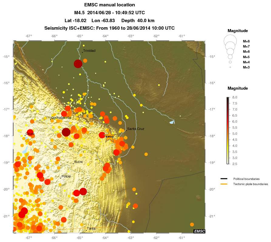 regional magnitude historical seismicity