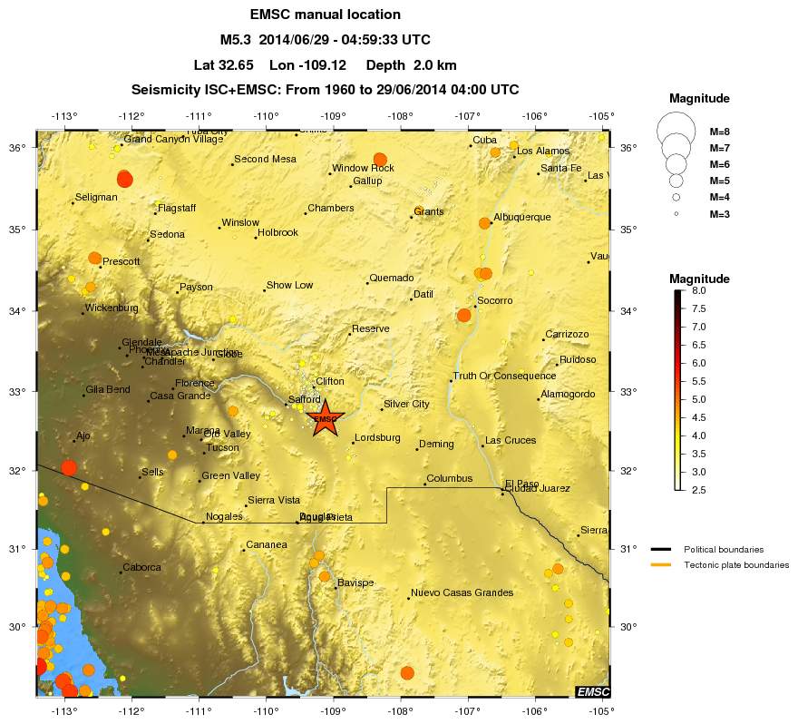 regional magnitude historical seismicity