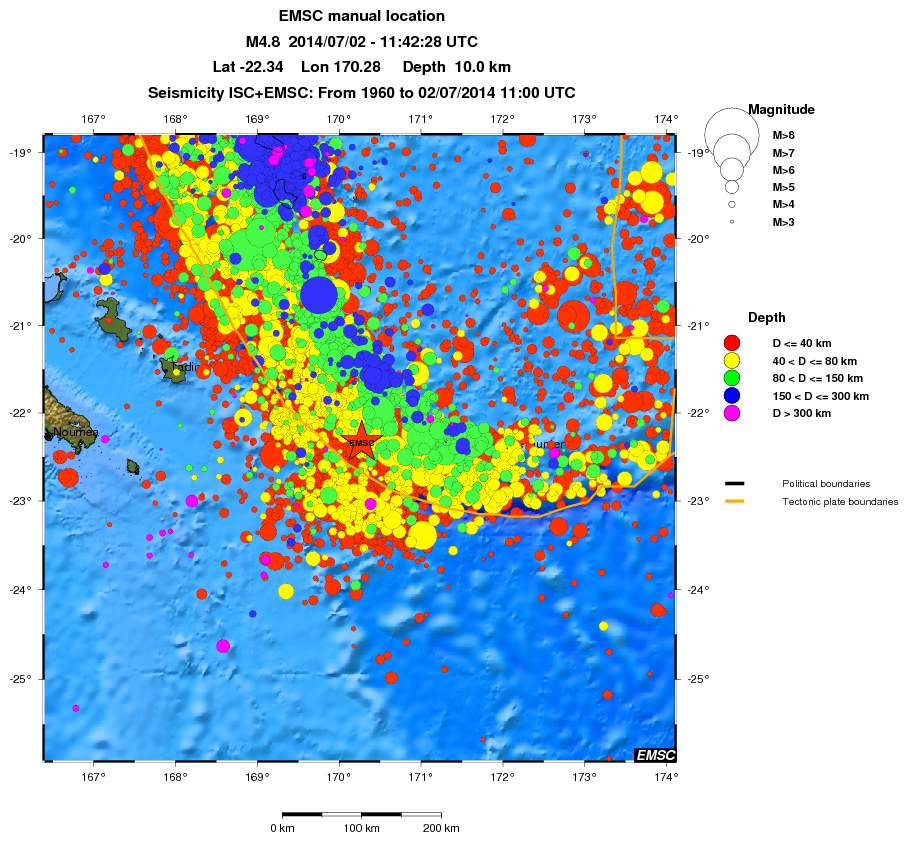 regional historical seismicity