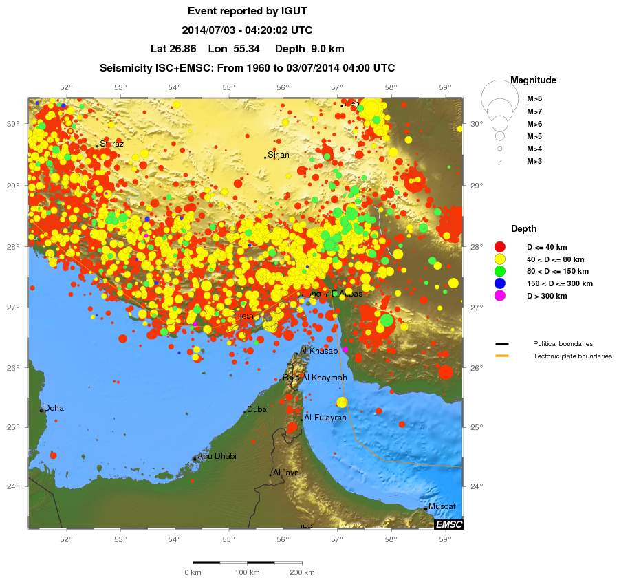 regional historical seismicity