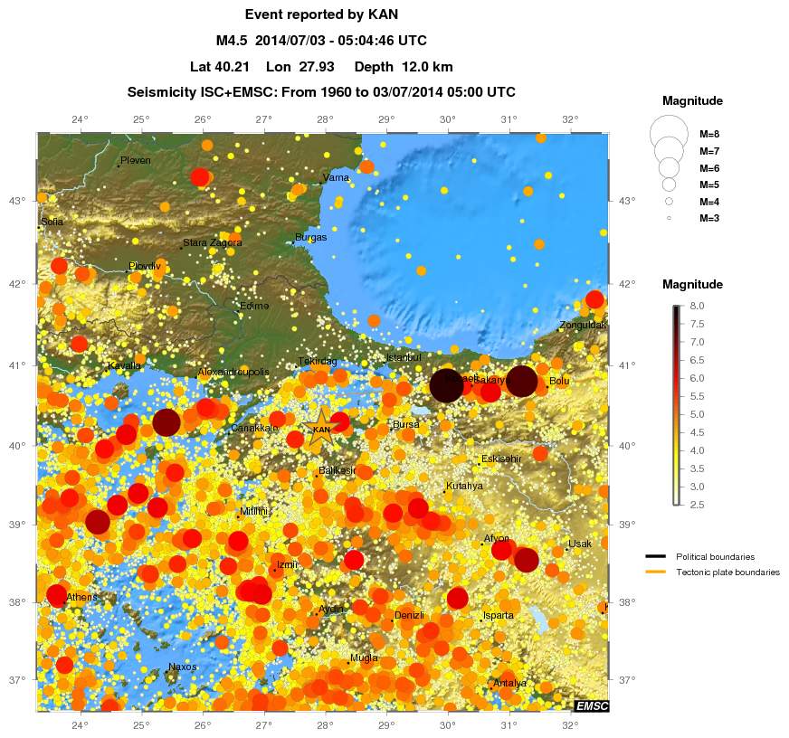 regional magnitude historical seismicity