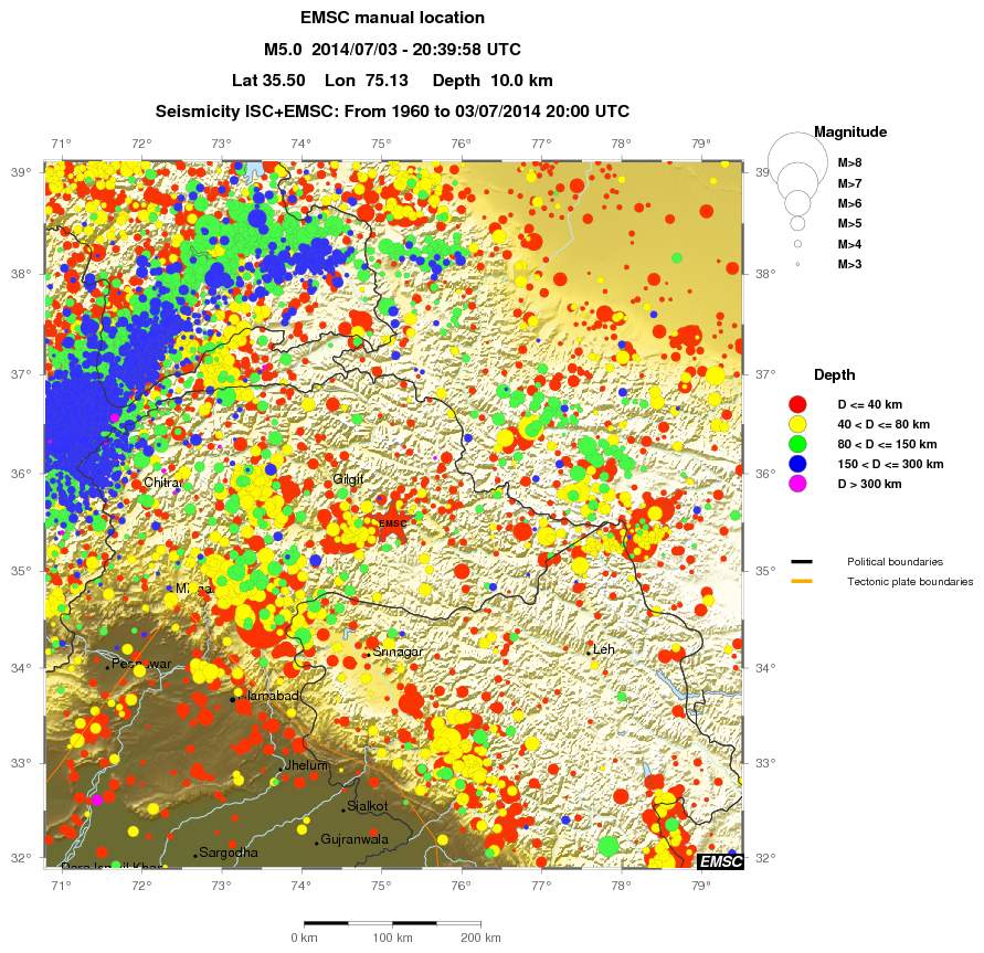 regional historical seismicity