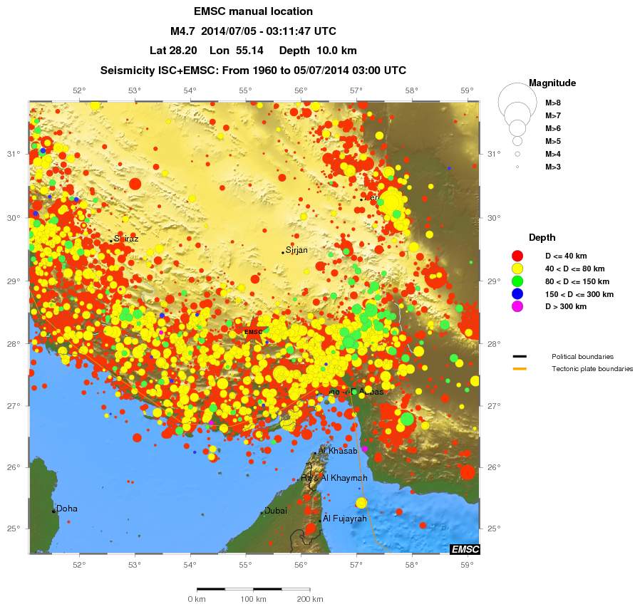 regional historical seismicity