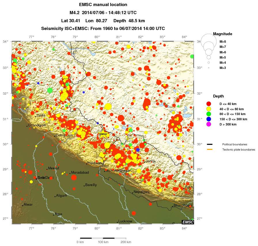 regional historical seismicity