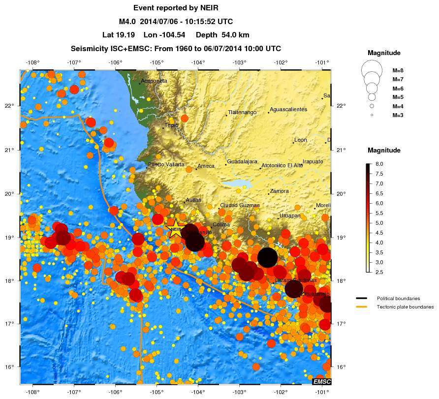 regional magnitude historical seismicity