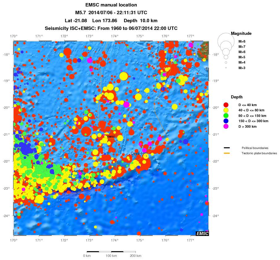 regional historical seismicity