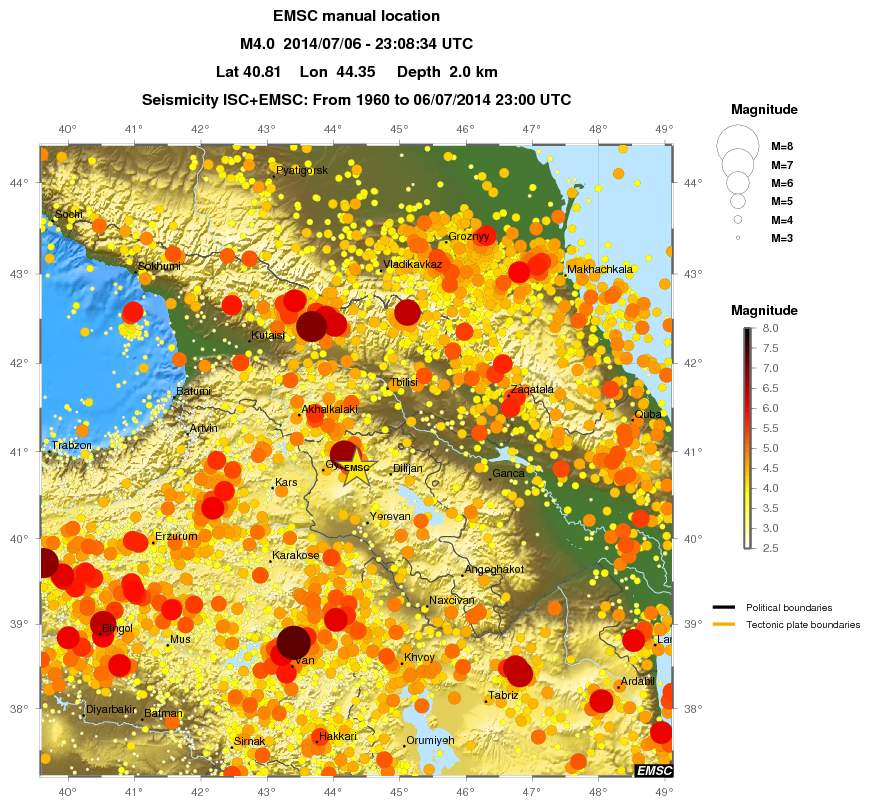 regional magnitude historical seismicity