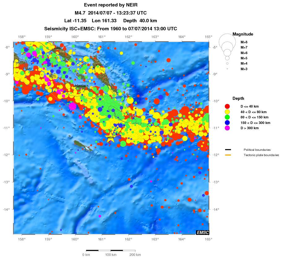 regional historical seismicity